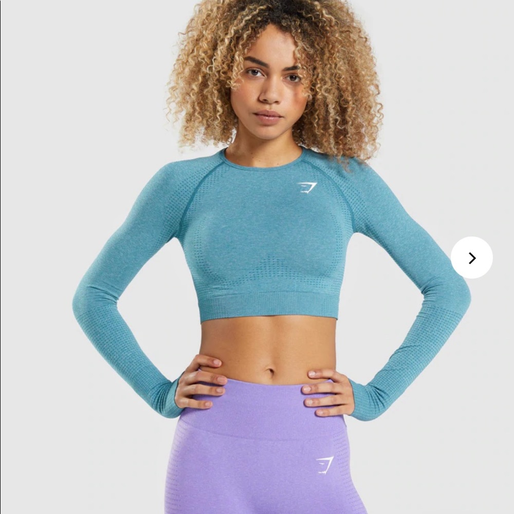 GYMSHARK VITAL SEAMLESS 2.0 LONG SLEEVE CROP TOP
